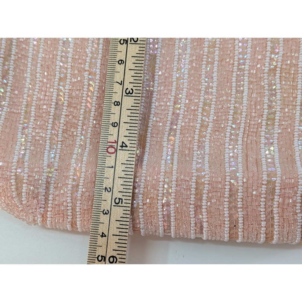 Bags by Josef Vintage Pink Beaded Sequin Evening Bag Clutch Made in France MCM - Picture 12 of 14